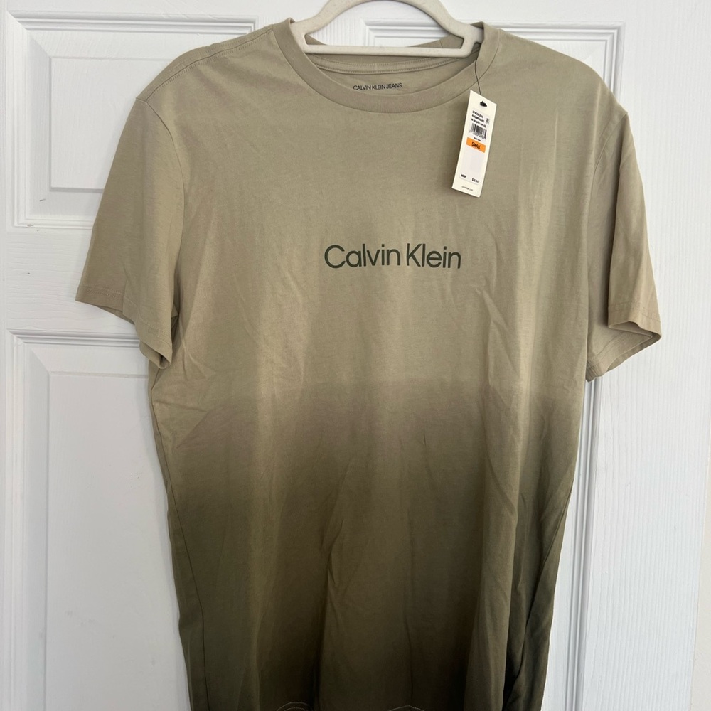 Calvin Klein Men's Olive Ombre Tee